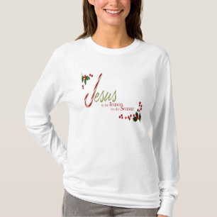 Jesus ist das Grund-Damen-lange Hülsen-Shirt T-Shirt