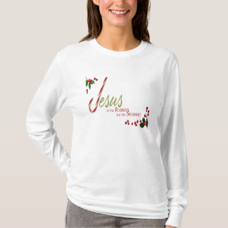 Jesus ist das Grund-Damen-lange Hülsen-Shirt T-Shirt