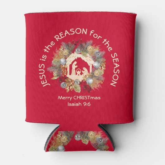 JESUS IST DAS GRÜNDE FÜR Weihnachten Dosenkühler (Vorderseite)