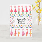 Jesus ist das Herz der Weihnachtskarte Karte (Gelbe Blume)