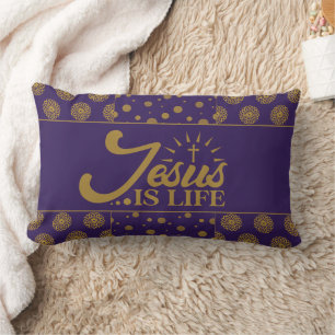 Jesus ist das Leben Lumbar Pillow Lendenkissen