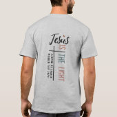 "Jesus ist das Licht", anpassbarer Abschnitt auf d T-Shirt (Rückseite)
