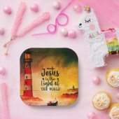 Jesus ist das Licht der Welt-Bibelverse Pappteller (Party)