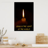 JESUS IST DAS LICHT DER WELT... Religiöse Poste Poster (Küche)
