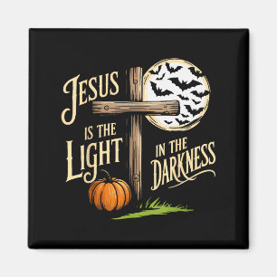 Jesus ist das Licht in der christlichen Halloween- Magnet