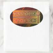 JESUS IST DAS LICHT OVALER AUFKLEBER (Tasche)