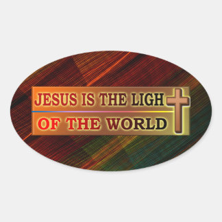 JESUS IST DAS LICHT OVALER AUFKLEBER
