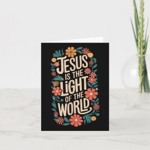 Jesus ist das Licht religiöser Christlich Karte