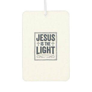 Jesus ist das Licht Vintage-Christen-Shirt Autolufterfrischer