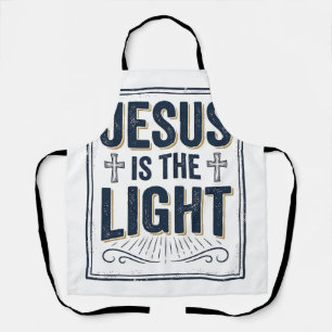 Jesus ist das Licht Vintage-Christen-Shirt Schürze