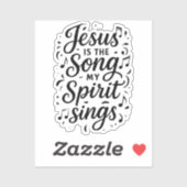 Jesus ist das Lied Aufkleber (Blatt)