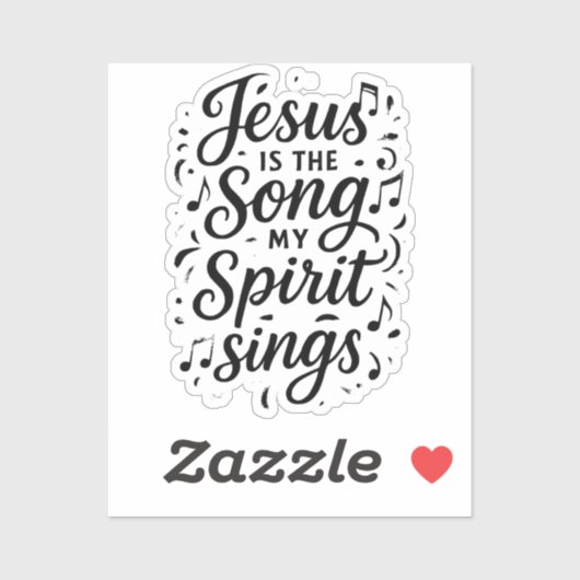 Jesus ist das Lied Aufkleber (Blatt)