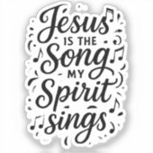 Jesus ist das Lied Aufkleber (Vorderseite)