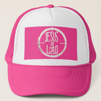 Jesus ist das Lord Pink-Logo Truckerkappe
