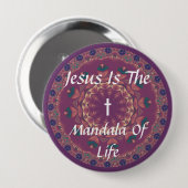 JESUS IST DAS MANDALA DES LEBENS BUTTON (Vorne & Hinten)