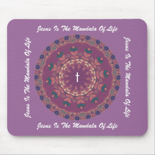 JESUS IST DAS MANDALA DES LEBENS MOUSEPAD