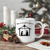 Jesus ist das wahre Geschenk Weihnachtskrippe Kaffeetasse