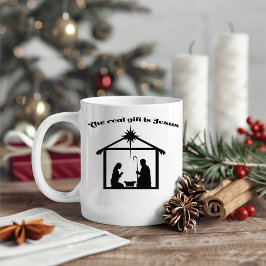 Jesus ist das wahre Geschenk Weihnachtskrippe Kaffeetasse