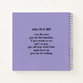 Jesus ist das Weinkreuz und die Traubenbibel Verse Notizblock (Rückseite)