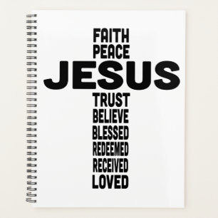 Jesus ist das zentrale Kreuz Design Planer