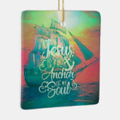 Jesus ist der Anker Keramikornament (Rechts)