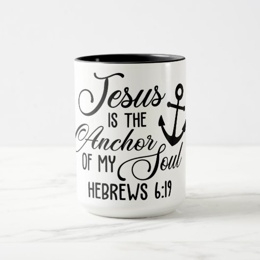 Jesus ist der Anker meines Souls/Hebräer 6:19 Tasse (Zentrum)