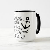 Jesus ist der Anker meines Souls/Hebräer 6:19 Tasse (VorderseiteRechts)