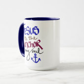 Jesus ist der Anker meines Souls Tasse (Vorderseite Links)