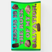 Jesus ist der Felsen meiner Rettung. Banner (Vertikal)