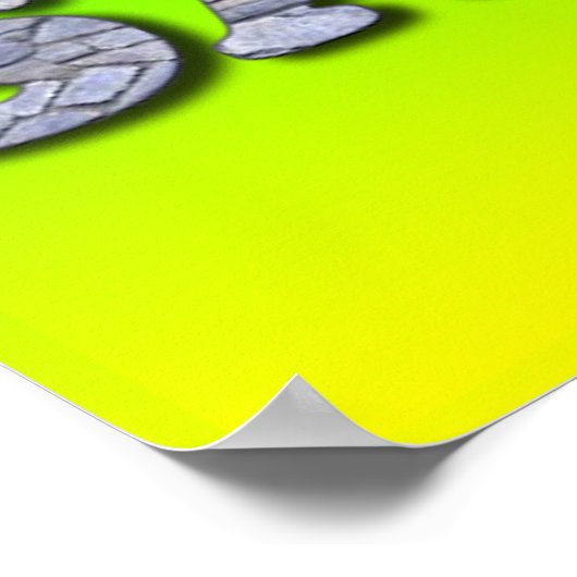 Jesus ist der Felsen meiner Rettung. Poster (Ecke)