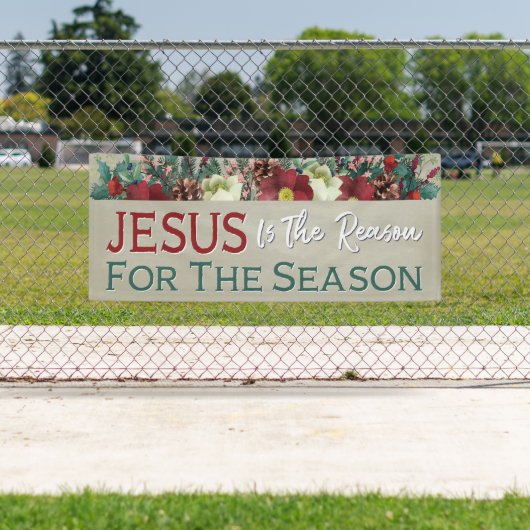Jesus ist der Grund, Christliche Weihnachten mit B Banner (Insitu)