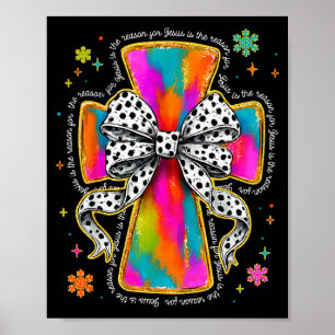 Jesus ist der Grund christliches Kreuz Coquette Sc Poster