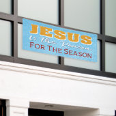 Jesus ist der Grund für Christliche Weihnachten Banner (Äußeres Gebäude)