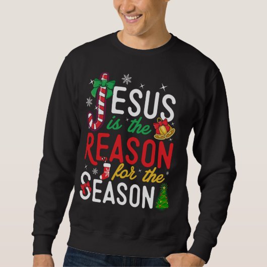 Jesus ist der Grund für Christliche Weihnachten We Sweatshirt (Vorderseite)