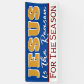 Jesus ist der Grund für das Christliche blaue Weih Banner (Vertikal)