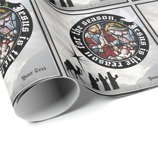 Jesus ist der Grund für das Geschenk Wrap der Jahr Geschenkpapier (Rolleneckpunkt)