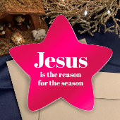 Jesus ist der Grund für das Rote Weihnachtsfest de Stern-Aufkleber
