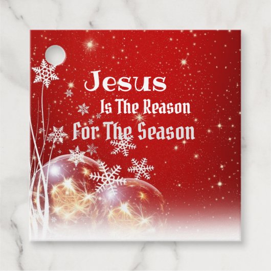 Jesus ist der Grund für das Weihnachtsbuch Geschenkanhänger (Vorderseite)