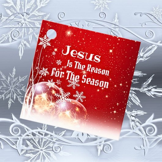 Jesus ist der Grund für das Weihnachtsbuch Geschenkanhänger