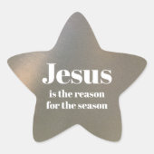 Jesus ist der Grund für das Weihnachtsgeschenk der Stern-Aufkleber (Vorderseite)