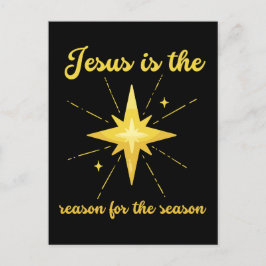 Jesus ist der Grund für das Weihnachtskreuz Postkarte