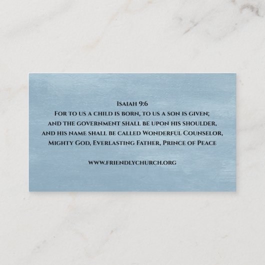 Jesus ist der Grund für den Christlichen Bibelzita Visitenkarte (Rückseite)