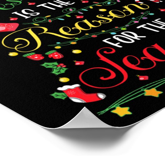 Jesus ist der Grund für den Christlichen Glauben d Poster (Ecke)