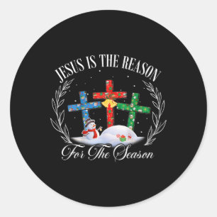 Jesus ist der Grund für den Christlichen Glauben d Runder Aufkleber
