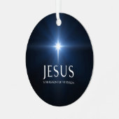 Jesus ist der Grund für den strahlenden Stern der  Ornament Aus Metall (Vorderseite links)