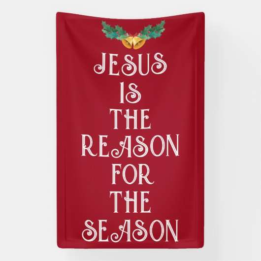 JESUS IST DER GRUND FÜR DEN TÜR-BANNER BANNER (Vertikal)