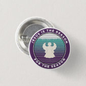 Jesus ist der Grund für den Weihnachtsgel der Jahr Button (Vorne & Hinten)