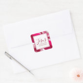 Jesus ist der Grund für die Coole Candy Cane Red W Quadratischer Aufkleber (Umschlag)