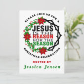 Jesus ist der Grund für die Jahreszeit Einladung (Stehend Vorderseite)