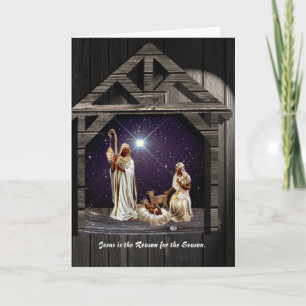 Jesus ist der Grund für die Jahreszeit. Feiertagskarte